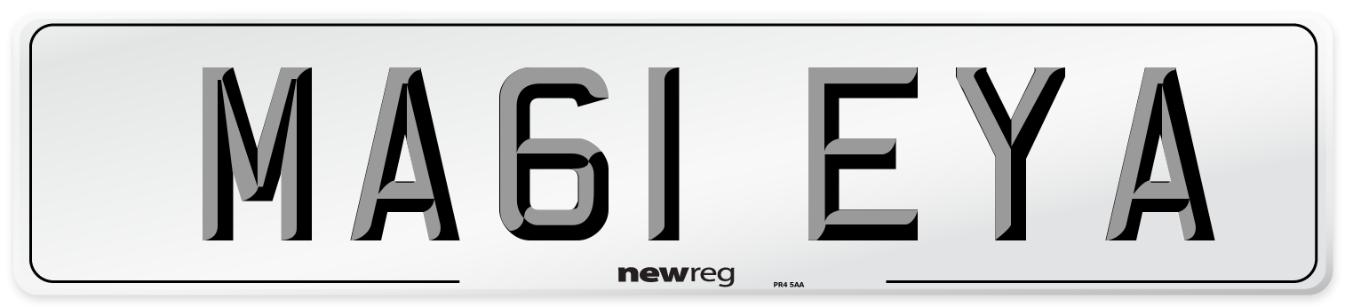MA61 EYA Number Plate from New Reg